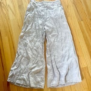 Nicole Miller 100% Beige Linen Pants